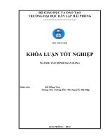 Khóa luận tốt nghiệp Tài chính: Vận dụng quy trình tín dụng của Ngân hàng TMCP Công thương Việt Nam-chi nhánh Hồng Bàng để xác định hạn mức tín dụng cho công ty cổ phần Nga Vinh