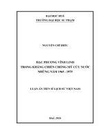Hậu phương vĩnh linh trong kháng chiến chống mỹ, cứu nước những năm 1965   1975