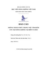 Báo cáo những thách thức trong việc tìm kiếm cứu nạn hàng không tại biển và Đảo