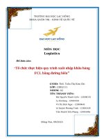 Tổ chức thực hiện quy trình xuất nhập khẩu hàng fcl bằng Đường biển