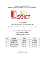 BÁO CÁO NHẬP MÔN HỌC MÁY VÀ KHAI PHÁ DỮ LIỆU_Đề tài: Phân loại văn bản dựa trên thuật toán Naïve Bayes và ANN