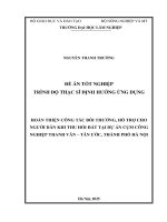 Hoàn Thiện Công Tác Bồi Thường, Hỗ Trợ Cho Người Dân Khi Thu Hồi Đất Tại Dự Án Cụm Công Nghiệp Thanh Văn - Tân Ước, Thành Phố Hà Nội.pdf