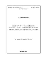 Nghiên Cứu Ứng Dụng Huyết Tương Giàu Tiểu Cầu Máu Cuống Rốn Người Trong Điều Trị Vết Thương Mạn Tính Thực Nghiệm