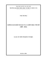 Chính Sách Đối Ngoại Của Campuchia Với Mỹ (2009 - 2024)