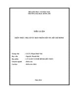 TIỂU LUẬN_GIÁ TRỊ NGHỆ THUẬT KIẾN TRÚC TRỤ SỞ ỦY BAN NHÂN DÂN TP. HỒ CHÍ MINH