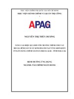 Luận văn thạc sĩ Tài chính ngân hàng: Nâng cao hiệu quả đối với chương trình cho vay hộ gia đình sản xuất kinh doanh tại vùng khó khăn ở Ngân hàng chính sách xã hội Ea Kar - tỉnh Đắk Lắk