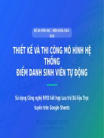 Thiết kế và thi công mô hình hệ thống Điểm danh sinh viên tự Động (1)