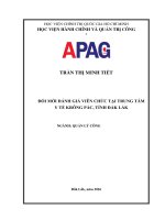 Luận văn thạc sĩ Quản lý công: Đổi mới đánh giá viên chức tại Trung tâm Y Tế Krông Pắc, tỉnh Đăk Lăk