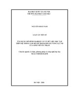 Ứng dụng mô hình markov Ẩn và dữ liệu học tập trên hệ thống lms Để hỗ trợ Đánh giá năng lực số của sinh viên sư phạm