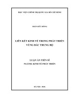 Liên kết kinh tế trong phát triển vùng bắc trung bộ