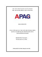 Luận văn thạc sĩ Quản lý công: Tăng cường quản lý nhà nước đối với hoạt động quảng cáo trên địa bàn phường Hòa Hưng, thành phố Hồ Chí Minh