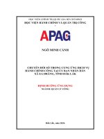 Luận văn thạc sĩ Quản lý công: Chuyển đổi số trong cung ứng dịch vụ hành chính công tại UBND xã Ea Drăng, tỉnh Đắk Lắk