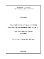 Phát triển năng lực giáo dục stem cho sinh viên ngành giáo dục tiểu học
