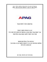 Thực hiện pháp luật về chuyển Đổi số trong giáo dục Đại học tại trường Đại học kiến trúc hà nội