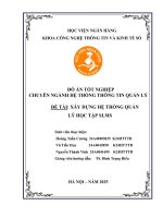 Khóa luận tốt nghiệp Công nghệ thông tin: Xây dựng hệ thống quản lý học tập SLMS