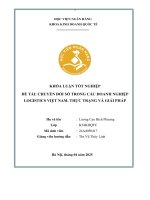 Khóa luận tốt nghiệp Kinh doanh quốc tế: Chuyển đổi số trong các doanh nghiệp logistics Việt Nam. Thực trạng và giải pháp