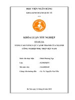 Khóa luận tốt nghiệp Kinh doanh quốc tế: Nâng cao năng lực cạnh tranh của ngành công nghiệp phụ trợ tại Việt Nam