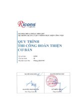 Ricons   quy trình thi công hoàn thiện cơ bản (quy trình tổng)