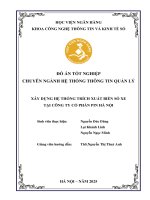 Khóa luận tốt nghiệp Công nghệ thông tin: Xây dựng hệ thống trích xuất biển số xe tại Công ty Cổ phần Pin Hà Nội