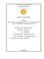 Khóa luận tốt nghiệp Kinh tế đầu tư: Thực trạng và giải pháp thu hút đầu tư trực tiếp nước ngoài tại tỉnh Đồng Nai giai đoạn 2017 - 2024
