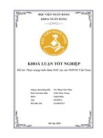 Khóa luận tốt nghiệp Ngân hàng: Thực trạng triển khai ESG tại các NHTM Việt Nam