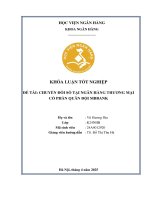 Khóa luận tốt nghiệp Ngân hàng: Chuyển đổi số tại Ngân hàng Thương mại cổ phần Quân đội MBBank