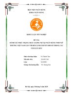 Khóa luận tốt nghiệp Ngân hàng: Đánh giá thực trang chất lượng nợ tại Ngân hàng TMCP Kỹ thương Việt Nam gắn với bối cảnh chuyển đổi số trong các năm gần đây