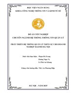 Khóa luận tốt nghiệp Công nghệ thông tin: Phát triển hệ thống quản lý nhân sự cho doanh nghiệp Xiaomi Hà Nội
