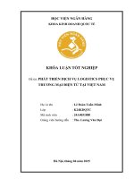 Khóa luận tốt nghiệp Kinh doanh quốc tế: Phát triển dịch vụ logistics phục vụ thương mại điện tử tại Việt Nam
