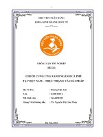 Khóa luận tốt nghiệp Kinh doanh quốc tế: Chuỗi cung ứng xanh ngành cà phê tại Việt Nam - Thực trạng và giải pháp