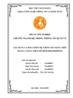 Khóa luận tốt nghiệp Công nghệ thông tin: Xây dựng và phát triển hệ thống bán hàng thời trang A’nista theo mô hình Dropshipping