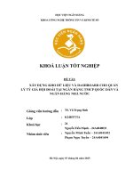 Khóa luận tốt nghiệp Công nghệ thông tin: Xây dựng kho dữ liệu và Dashboard cho quản lý tỷ giá hội đoái tại Ngân hàng TMCP quốc dân và Ngân hàng Nhà nước