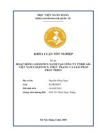 Khóa luận tốt nghiệp Kinh doanh quốc tế: Hoạt động logistics xanh tại Công ty TNHH ASL Việt Nam Logistics: Thực trạng và giải pháp phát triển
