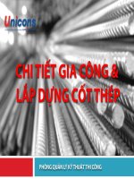 Unicons   gia cong va lap dung cot thep