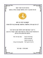Khóa luận tốt nghiệp Công nghệ thông tin: Xây dựng hệ thống hỗ trợ học tập và quản lý học viên cho Trung tâm luyện thi IELTS Dũng English Speaking