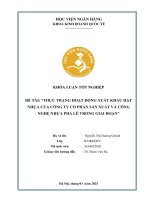 Khóa luận tốt nghiệp Kinh doanh quốc tế: Thực trạng hoạt động xuất khẩu hạt nhựa của Công ty Cổ phần Sản xuất và Công nghệ Nhựa Pha Lê trong giai đoạn