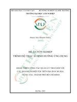 Hoàn thiện công tác quản lý thuế Đối với các doanh nghiệp fdi trên Địa bàn bà rịa   vũng tàu, thành phố hồ chí minh