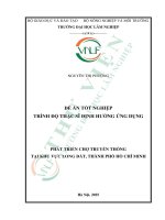 Phát triển chợ truyền thống tại khu vực long Đất, thành phố hồ chí minh