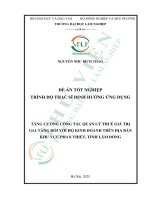 Tăng cường công tác quản lý thuế giá trị gia tăng Đối với hộ kinh doanh trên Địa bàn khu vực phan thiết, tỉnh lâm Đồng