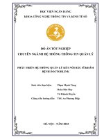 Khóa luận tốt nghiệp Công nghệ thông tin: Phát triển hệ thống quản lý kết nối bác sĩ khám bệnh DoctorLink