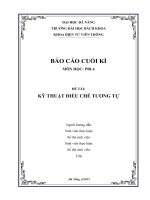 Báo cáo và mô phỏng PBL4 kỹ thuật điều chế tương tự