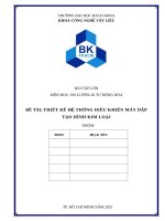 Tiểu luận Đo lường & Tự động hóa - Thiết kế hệ thống điều khiển máy dập tạo hình kim loại