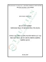 Nâng cao chất lượng nguồn nhân lực tại nhà máy z119   quân chủng phòng không không quân