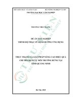 Thực trạng và giải pháp nâng cao hiệu quả chi trả dịch vụ môi trường rừng tại tỉnh quảng ninh