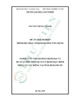 Nghiên cứu thành phần bệnh hại và Đề xuất biện pháp quản lý bệnh hại chính trên cây sầu riêng tại tỉnh bình phước