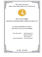 Khóa luận tốt nghiệp Công nghệ thông tin: Xây dựng hệ thống ứng dụng cho thuê tài xế lái xe GOGORIDE