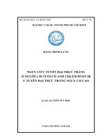 NGUY CƠ U TUYẾN ĐẠI TRỰC TRÀNG Ở NGƯỜI ≤ 50 TUỔI CÓ ANH CHỊ EM RUỘT BỊ U TUYẾN ĐẠI TRỰC TRÀNG NGUY CƠ CAO