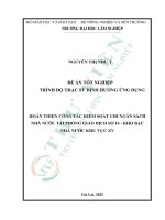 Hoàn thiện công tác kiểm soát chi ngân sách nhà nước tại phòng giao dịch số 14   kho bạc nhà nước khu vực xv