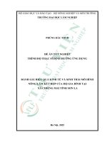 Đánh giá hiệu quả kinh tế và sinh thái mô hình nông lâm kết hợp của hộ gia Đình tại xã chiềng mai tỉnh sơn la