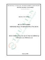 Hoàn thiện công tác quản trị tài chính tại vnpt gia lai, tỉnh gia lai